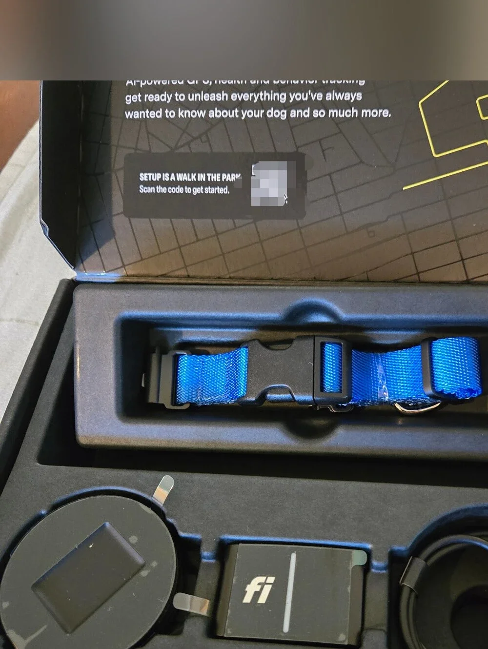 NIB Fi Series 3+ Smart Dog Collar Kit in Blue Size XS